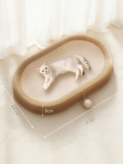 Oval Cotton Cord Cat Scratching Lounge Bed – view 6