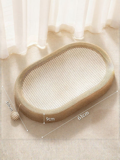Oval Cotton Cord Cat Scratching Lounge Bed – view 7