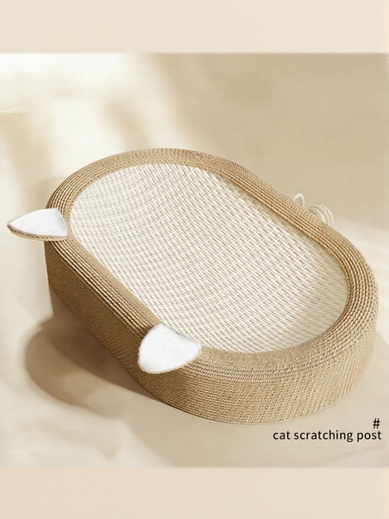 Oval Cotton Cord Cat Scratching Lounge Bed – view 8