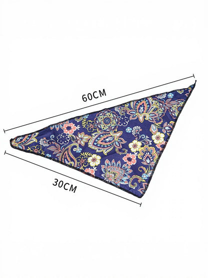 Paisley Print Pet Scarf & Hat Set – Boho Polyester Accessories for Dogs & Cats – view 13
