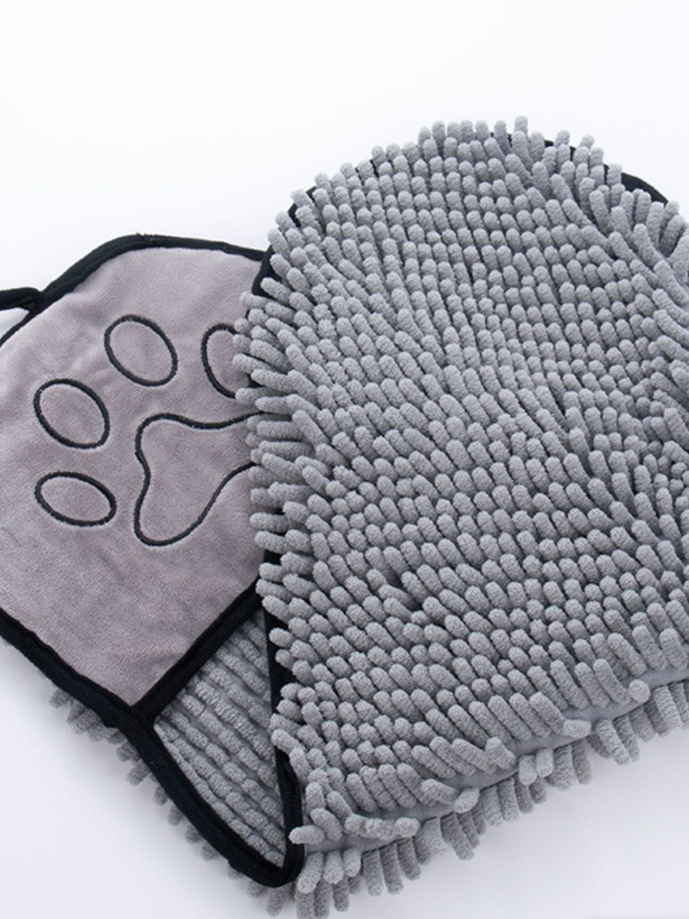 Paw Print Polyester Pet Towel – Soft Absorbent Drying Towel for Dogs & Cats – view 2