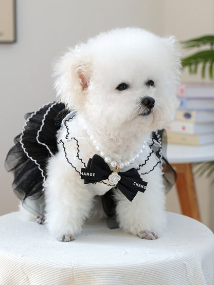 Pearl Bow-Knot Pet Necklace – Elegant Jewelry Accessory for Dogs & Cats – view 11