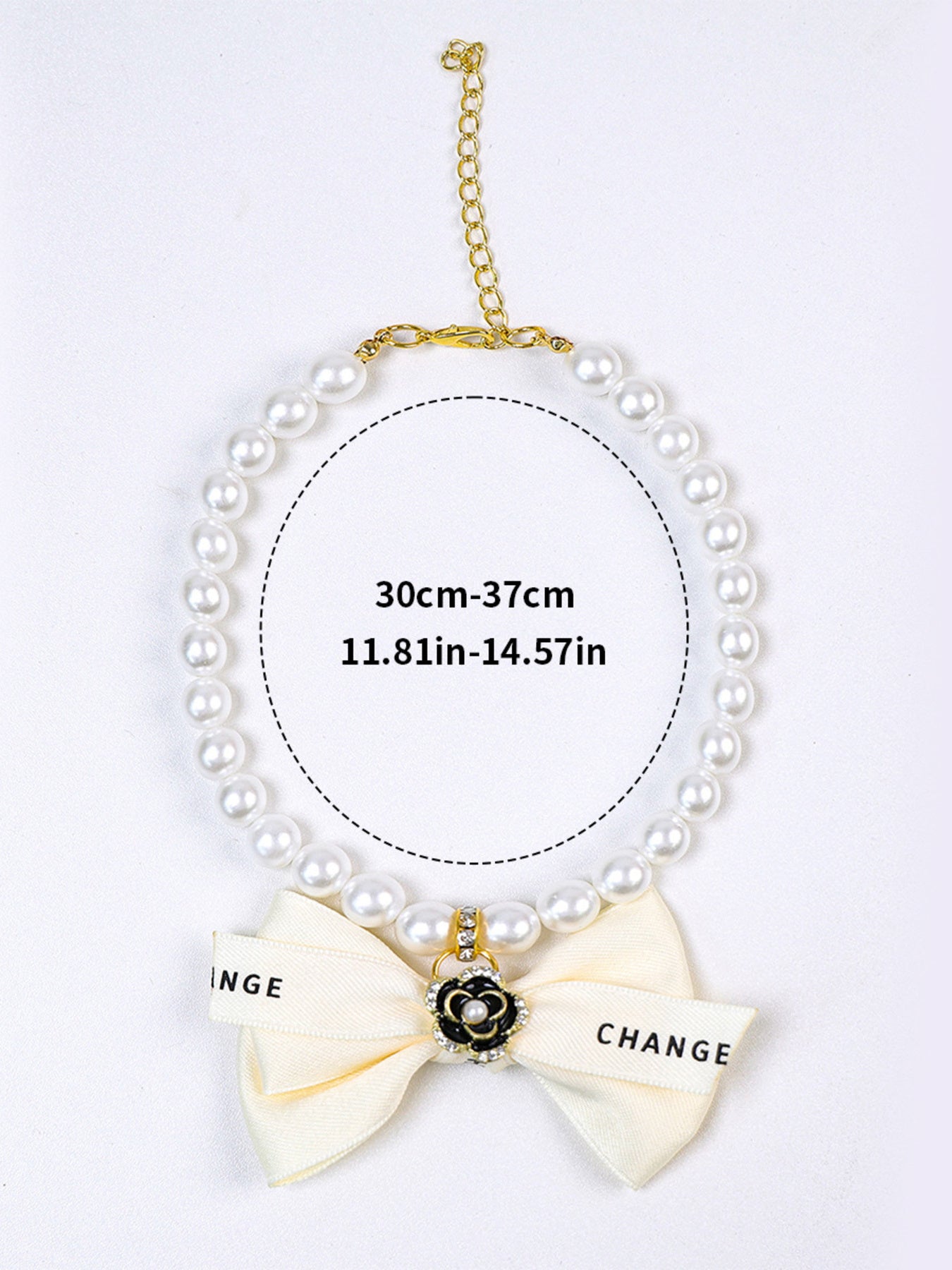Pearl Bow-Knot Pet Necklace – Elegant Jewelry Accessory for Dogs & Cats – view 6