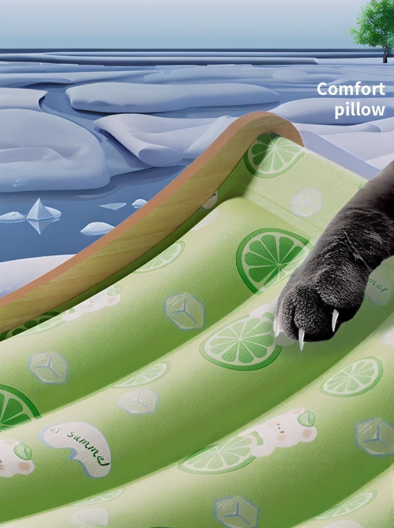 Pet Ice Nest – Foldable PVC Cooling Bed for Dogs & Cats in Summer – view 3