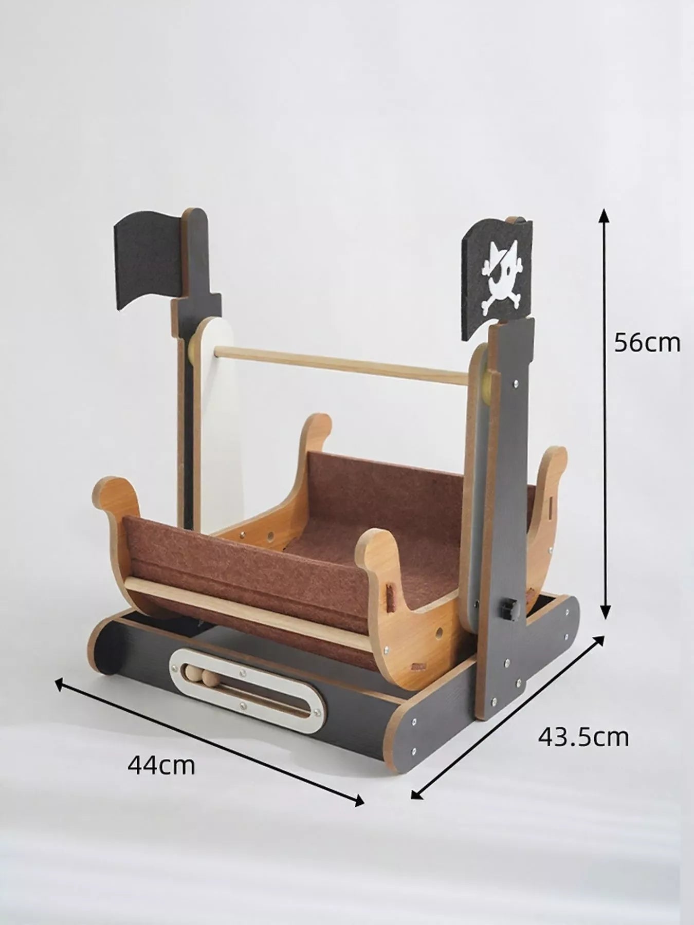 Pirate Ship Style Wooden Cat House – view 4