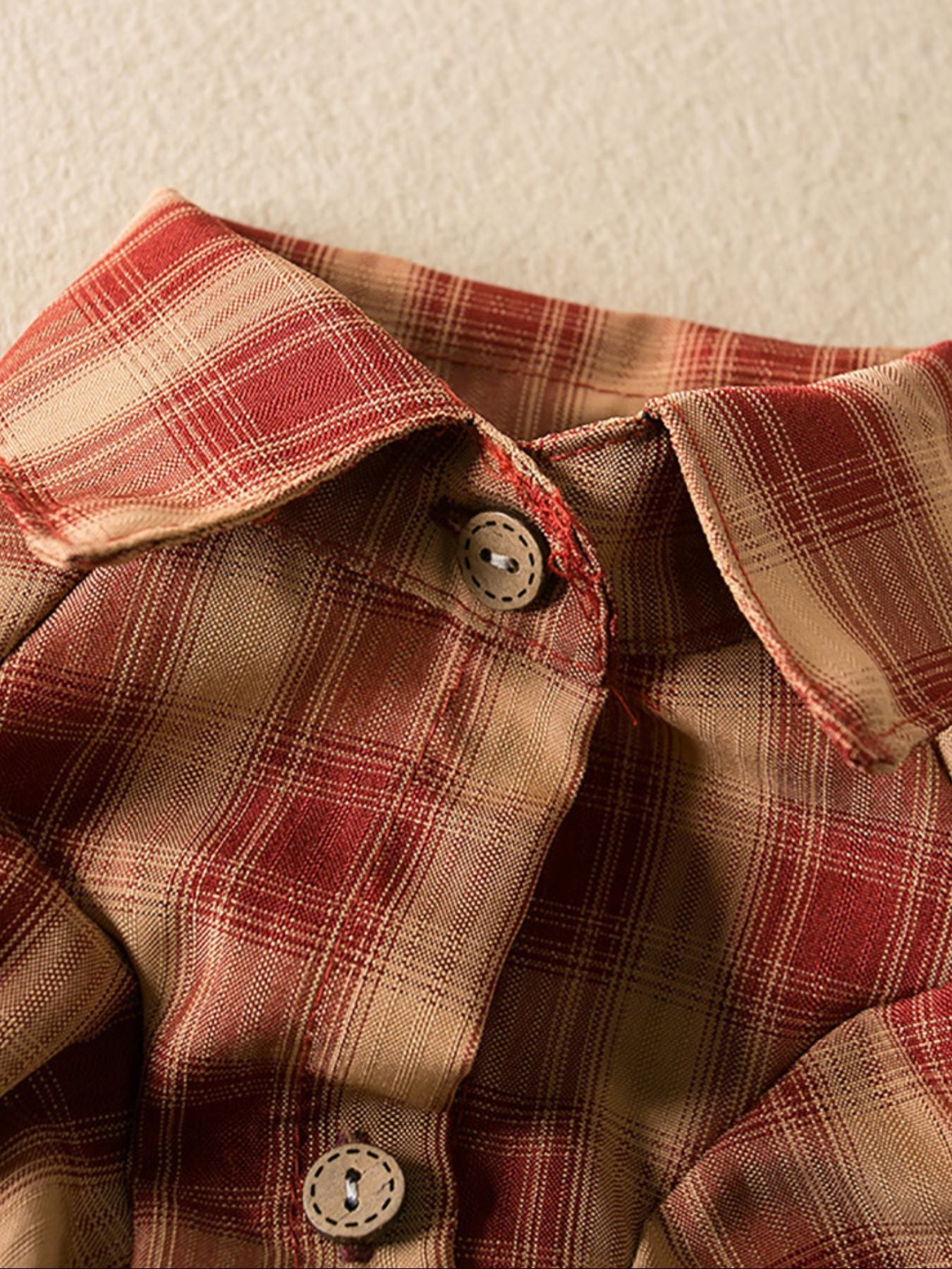 Plaid Button-Down Pet Shirt – Classic Polyester Dog & Cat Shirt with Pocket – view 8