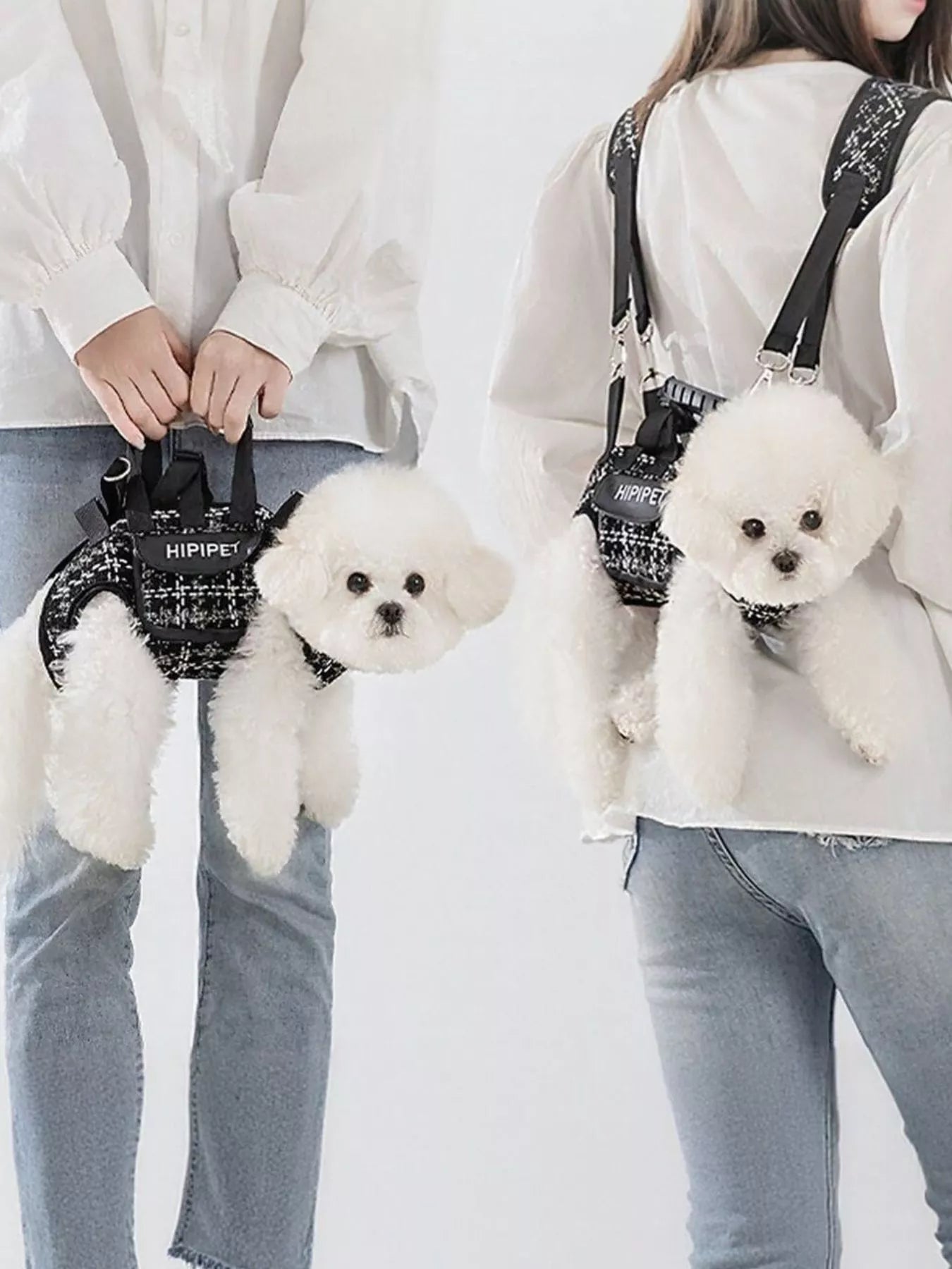 Plaid Pet Harness & Leash Set – 3-Piece Walking Set for Dogs & Cats – view 2