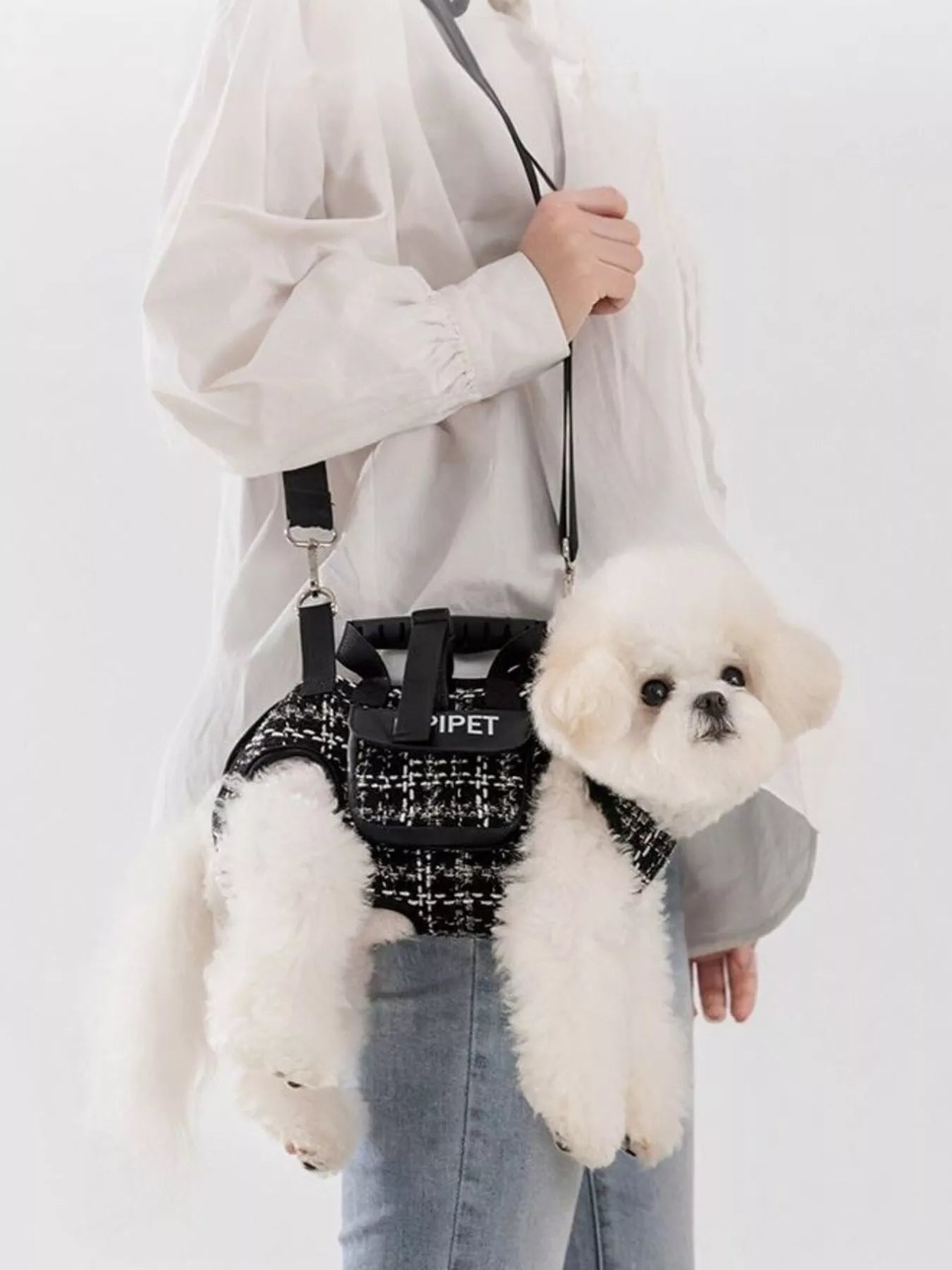 Plaid Pet Harness & Leash Set – 3-Piece Walking Set for Dogs & Cats – view 3