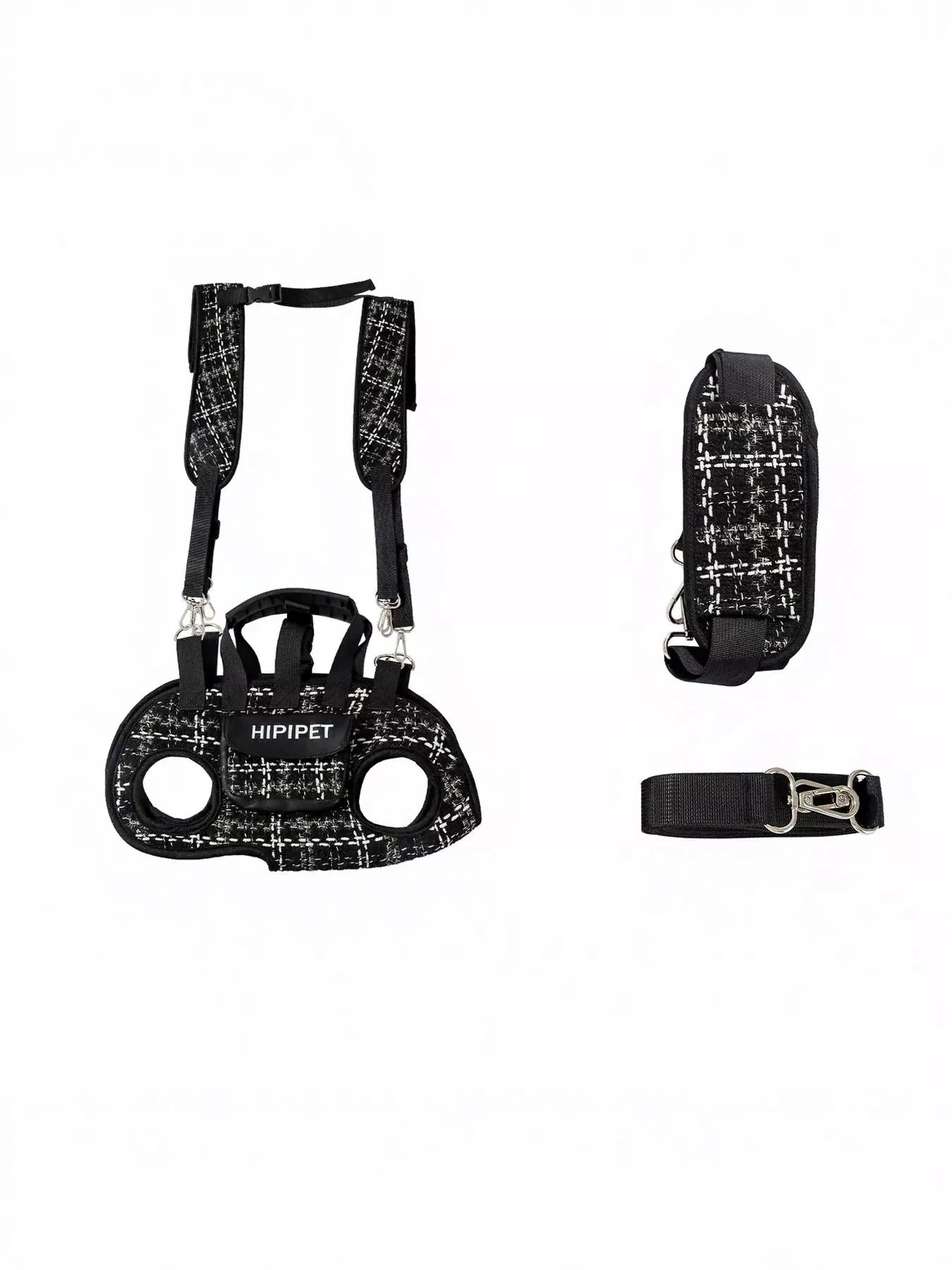 Plaid Pet Harness & Leash Set – 3-Piece Walking Set for Dogs & Cats – view 7