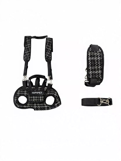 Plaid Pet Harness & Leash Set – 3-Piece Walking Set for Dogs & Cats – view 7