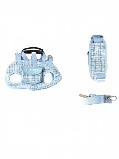 Plaid Pet Harness & Leash Set – 3-Piece Walking Set for Dogs & Cats – view 8