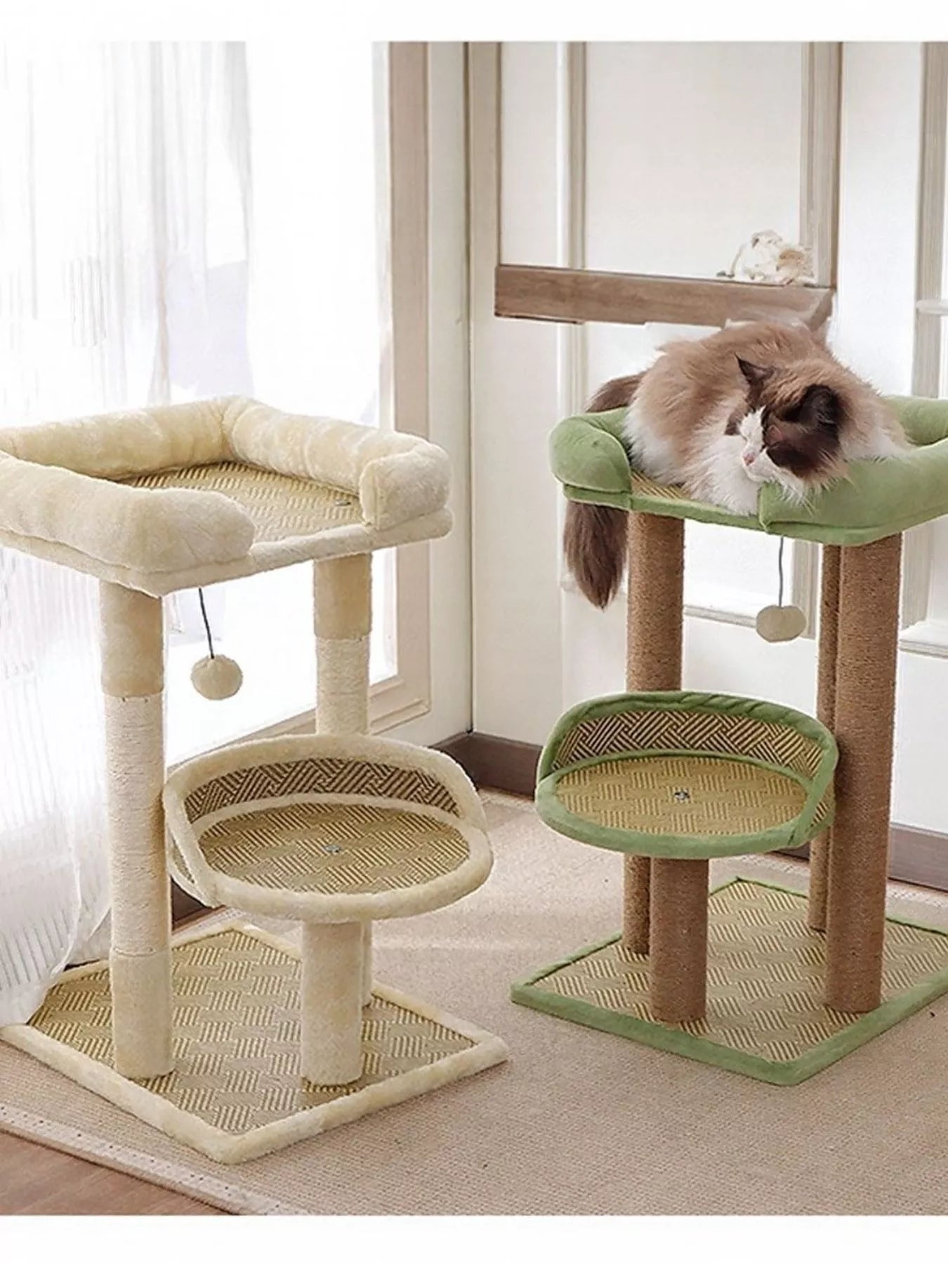 Plush Sisal Cat Tree Condo with Scratching Posts – view 11
