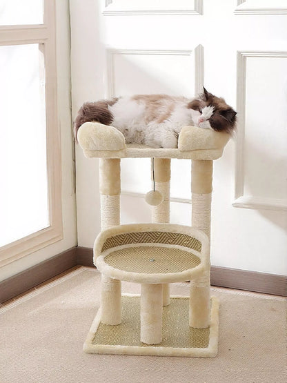 Plush Sisal Cat Tree Condo with Scratching Posts – view 4