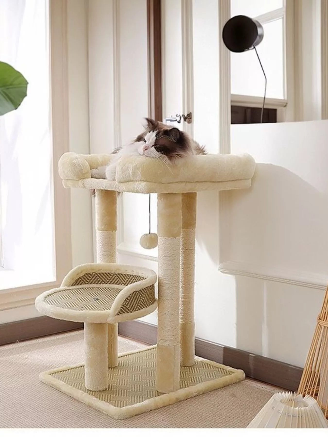 Plush Sisal Cat Tree Condo with Scratching Posts – view 7