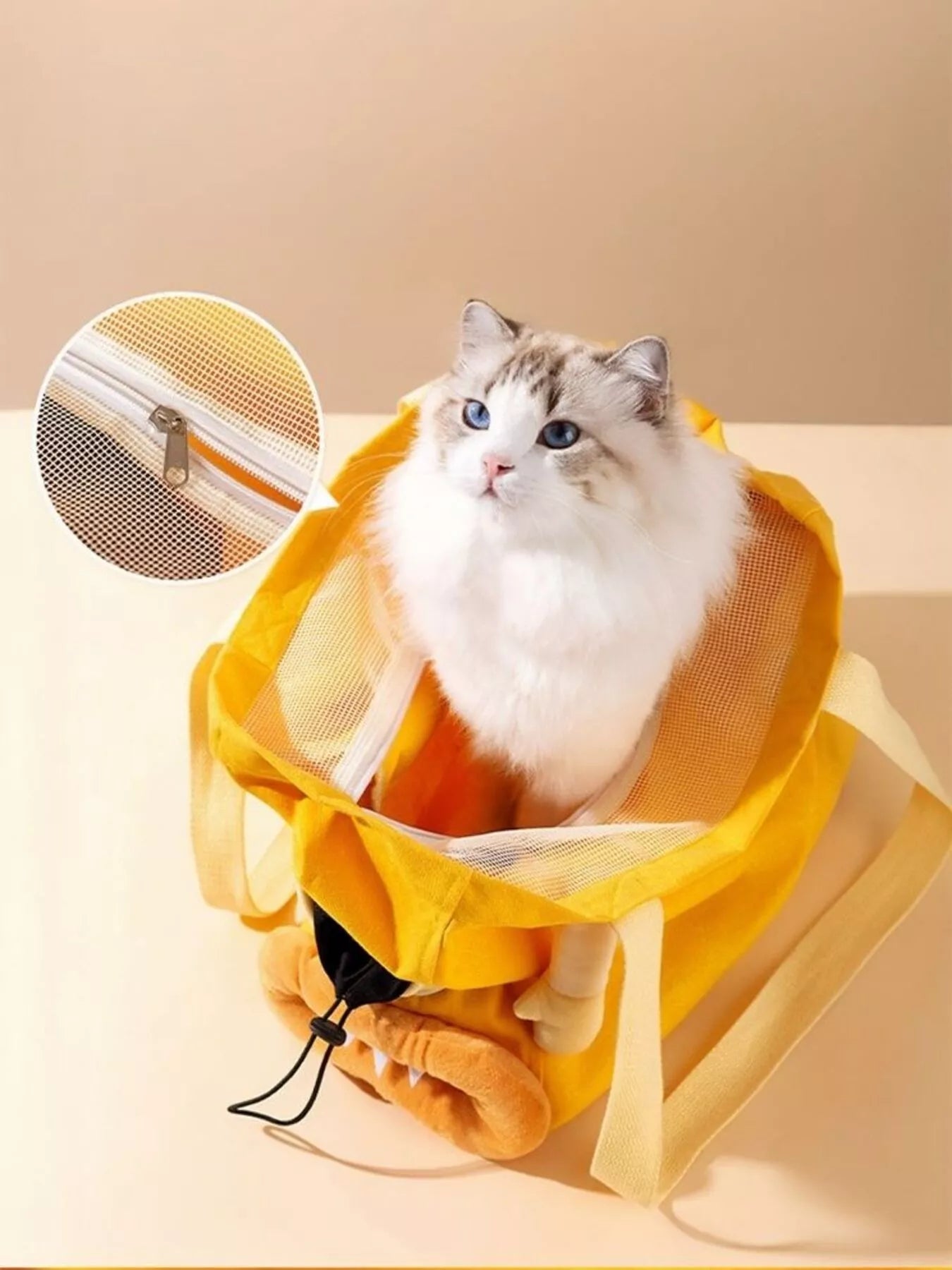 Portable Breathable Canvas Pet Carrier Bag – Travel Tote for Dogs & Cats, M–L – view 2