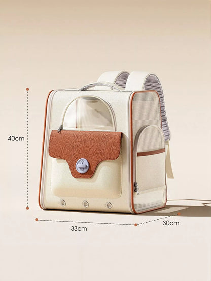 Portable Breathable Medium Pet Carrier Backpack – Hands-Free Travel Backpack for Cats & Dogs – view 3