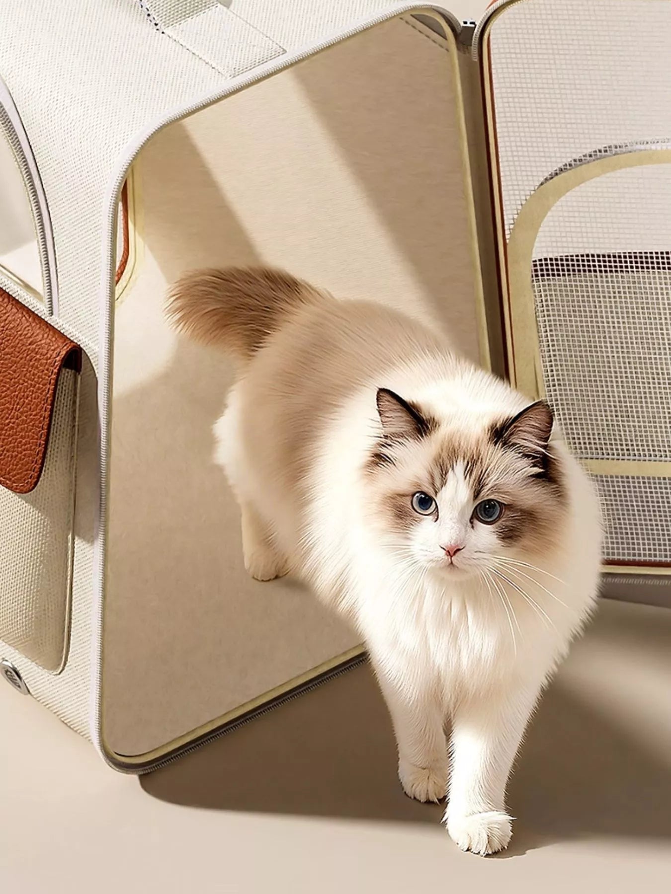 Portable Breathable Medium Pet Carrier Backpack – Hands-Free Travel Backpack for Cats & Dogs – view 4
