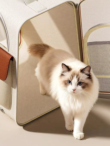 Portable Breathable Medium Pet Carrier Backpack – Hands-Free Travel Backpack for Cats & Dogs – view 4