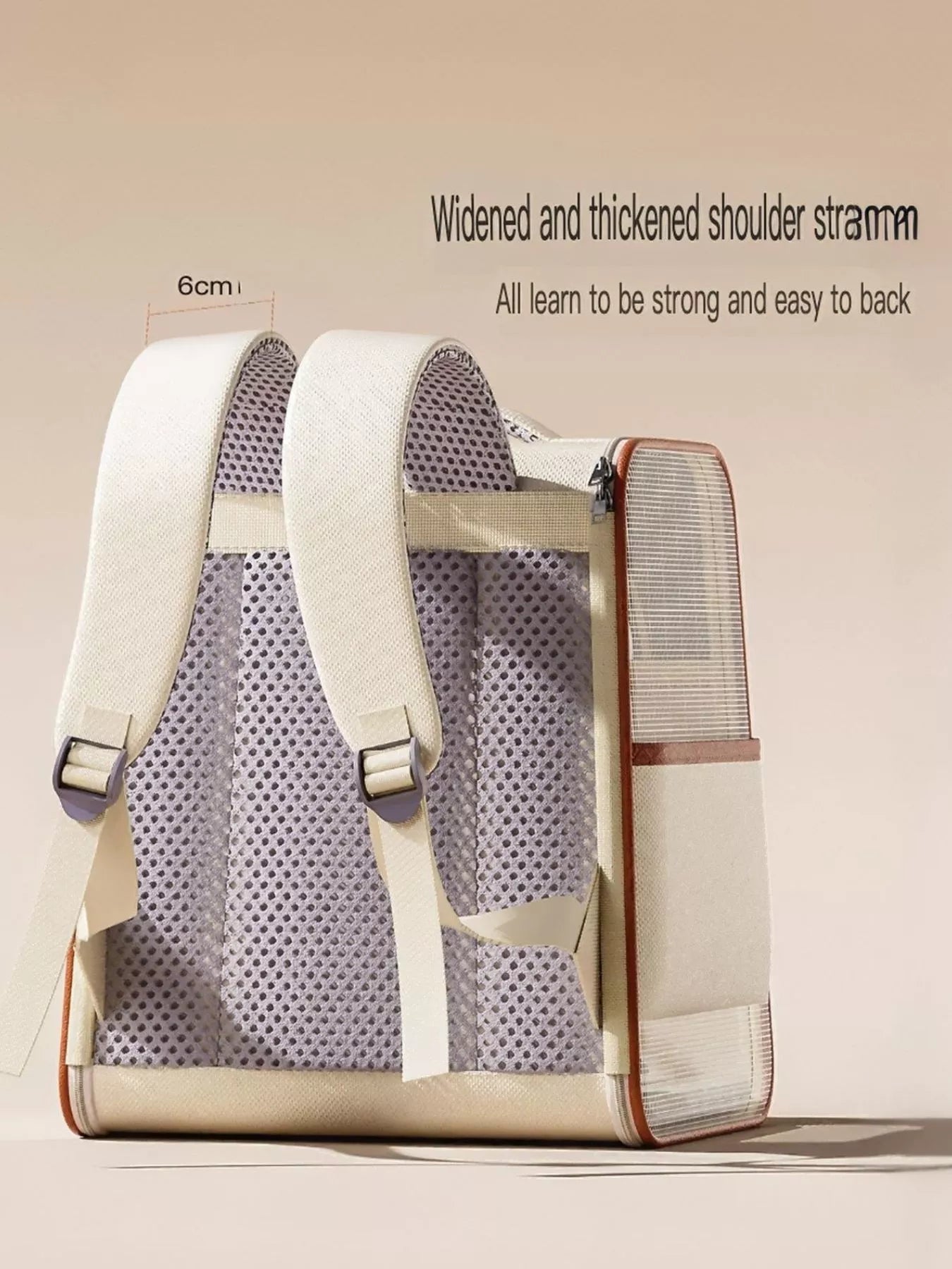 Portable Breathable Medium Pet Carrier Backpack – Hands-Free Travel Backpack for Cats & Dogs – view 5