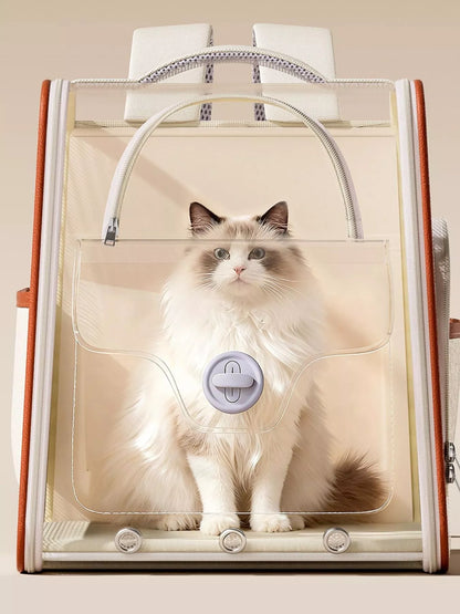 Portable Breathable Medium Pet Carrier Backpack – Hands-Free Travel Backpack for Cats & Dogs – view 6