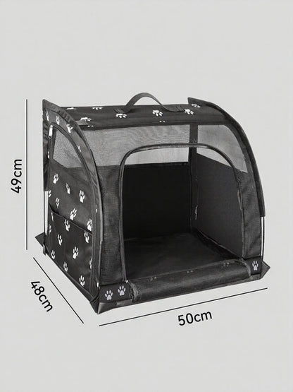 Portable Breathable Oxford Cloth Car Pet Cage – Large Travel Crate for Dogs & Cats – view 7
