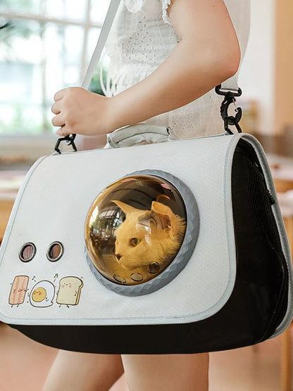 Portable Bubble Window Pet Carrier Bag – Medium Transparent View Bag for Cats & Dogs – view 3