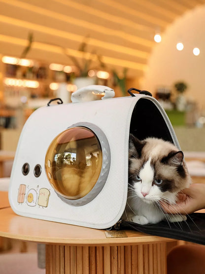 Portable bubble window transparent pet carrier travel bag for cats and dogs