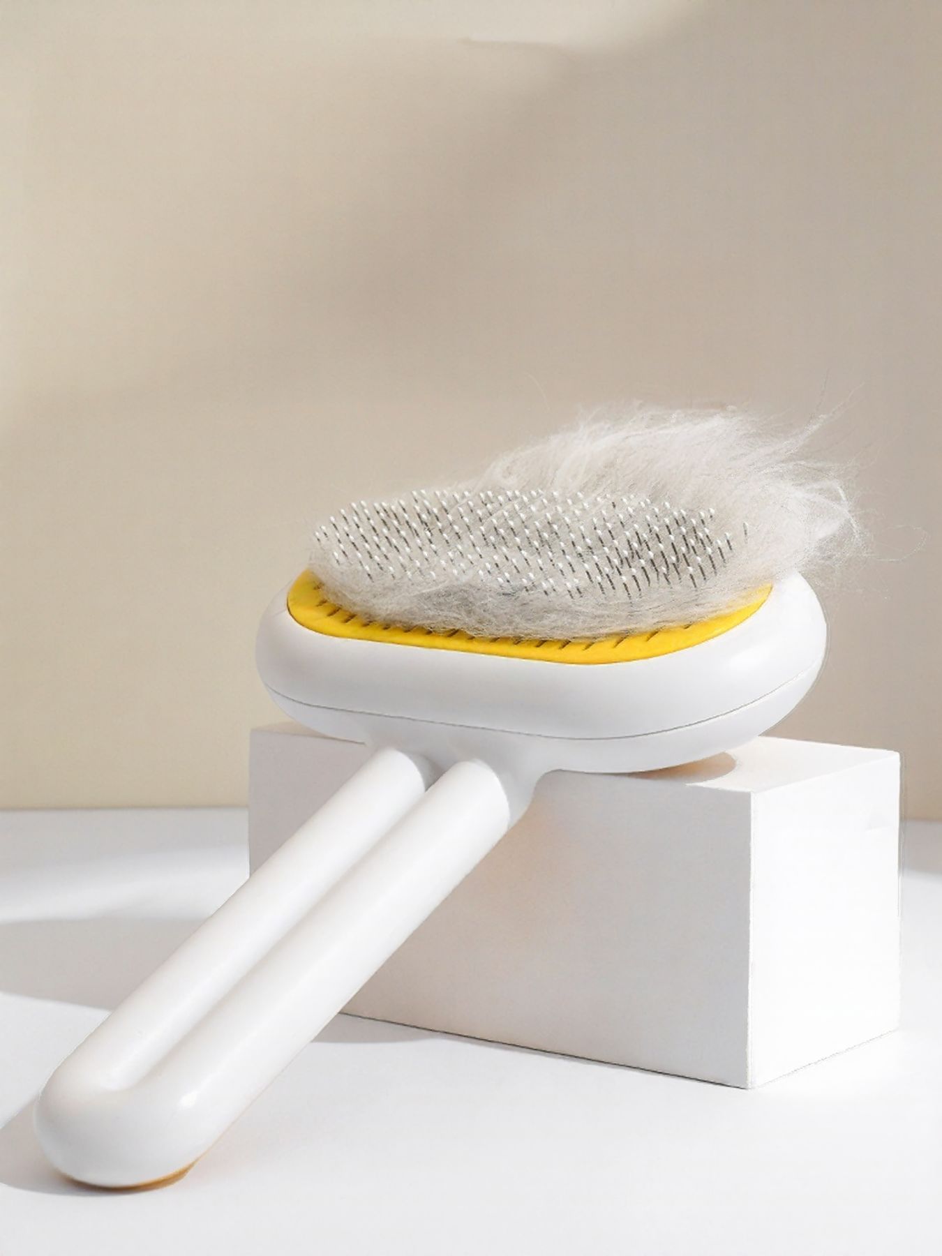 Portable Plastic Pet Hair Remover Brush – Lightweight Grooming Brush for Dogs & Cats – view 2