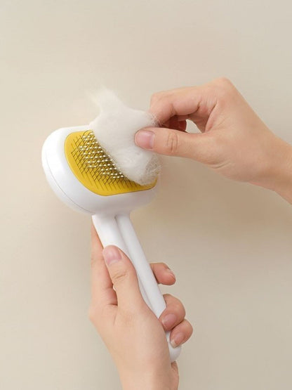 Portable Plastic Pet Hair Remover Brush – Lightweight Grooming Brush for Dogs & Cats – view 3