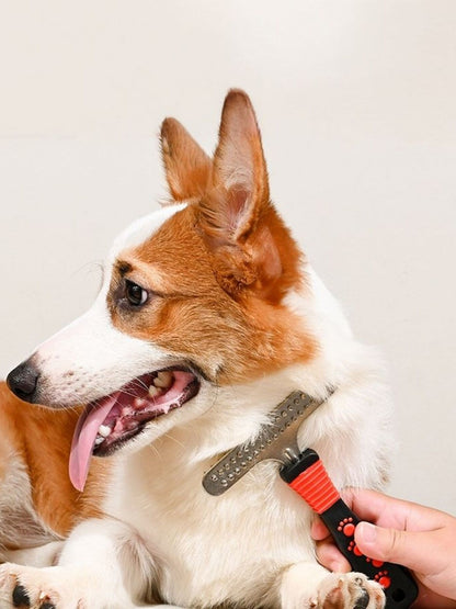 Portable Plastic Pet Hair Remover Comb – Deshedding Grooming Tool for Dogs & Cats – view 2