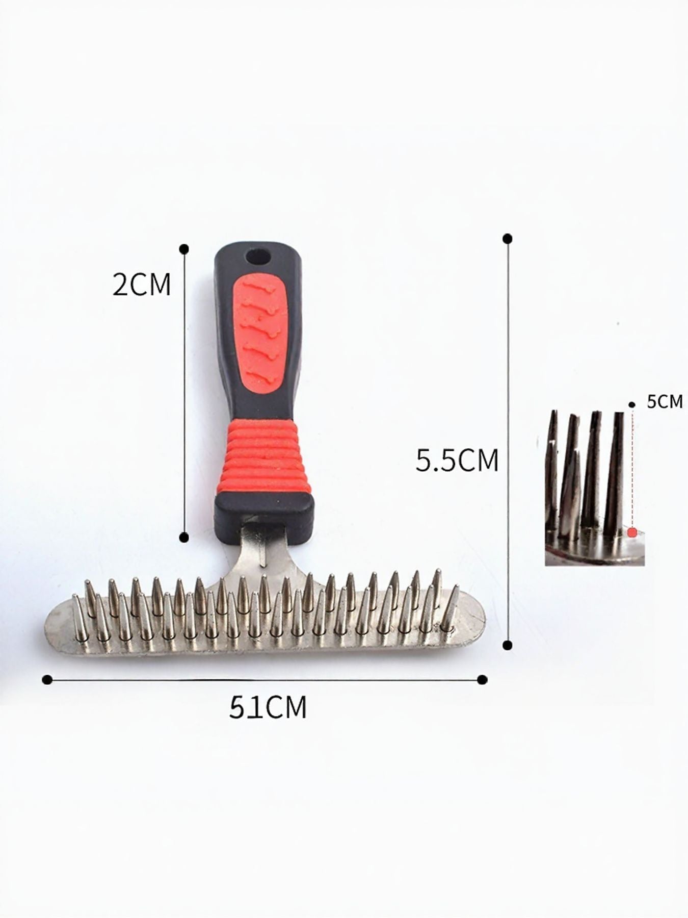 Portable Plastic Pet Hair Remover Comb – Deshedding Grooming Tool for Dogs & Cats – view 3