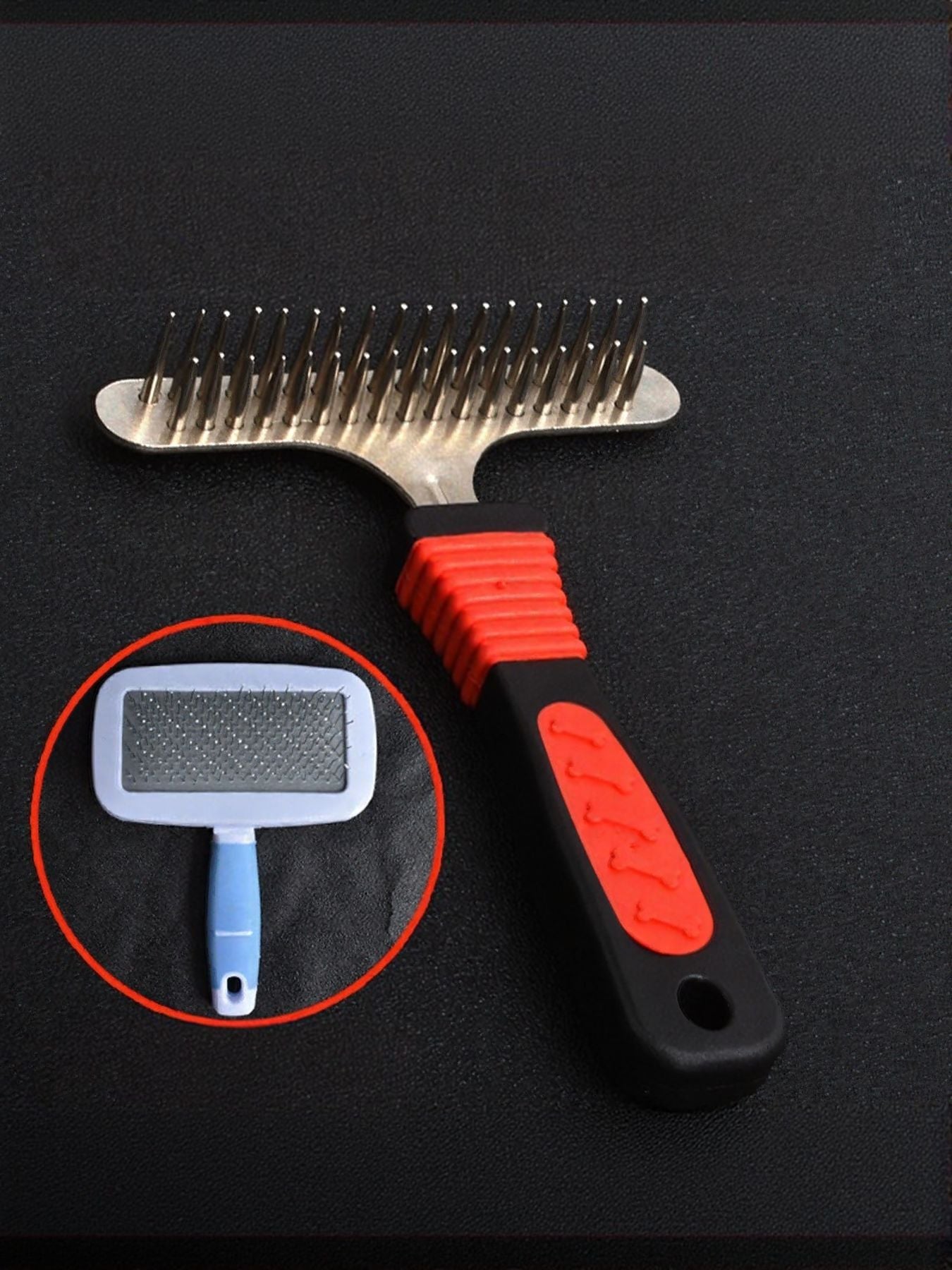 Portable Plastic Pet Hair Remover Comb – Deshedding Grooming Tool for Dogs & Cats – view 8