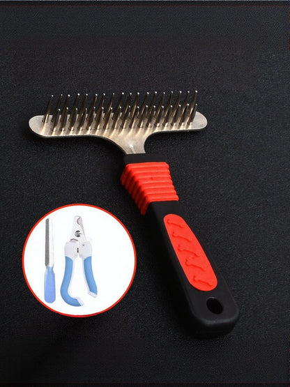 Portable Plastic Pet Hair Remover Comb – Deshedding Grooming Tool for Dogs & Cats – view 9