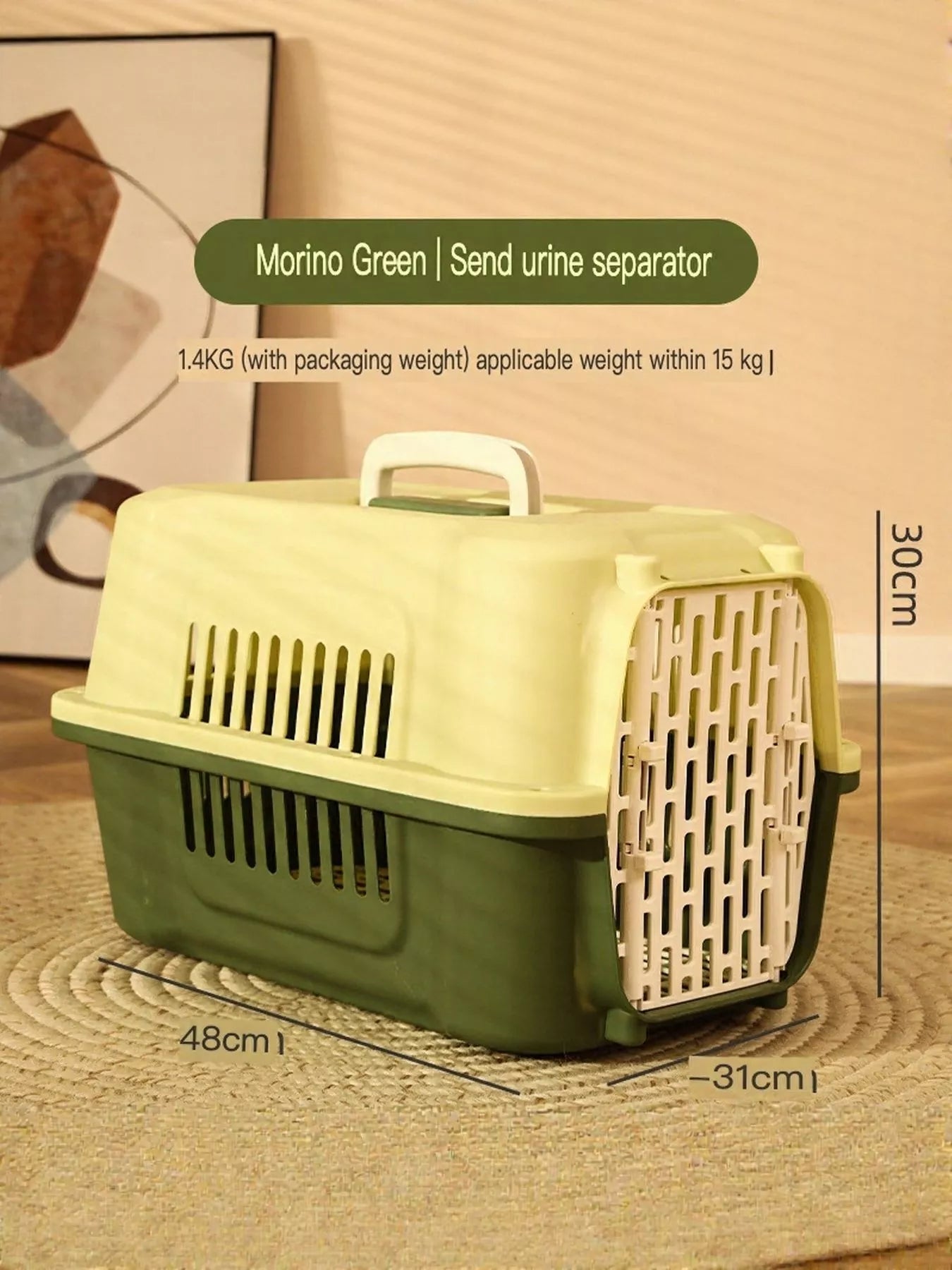 Portable soft-sided pet carrier bag for dogs and cats