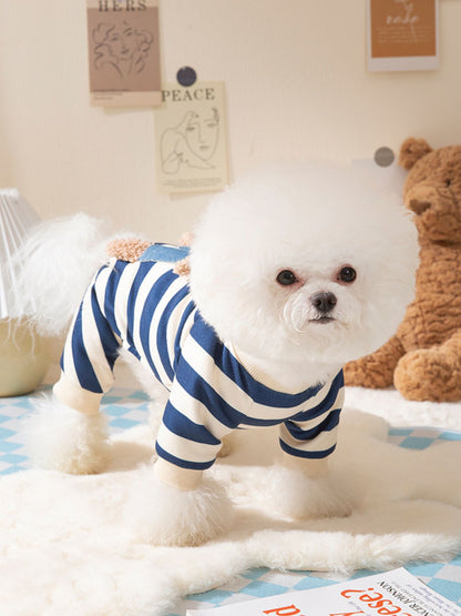 Printed Pet Jumpsuit – Applique Stretch One-Piece Outfit for Dogs & Cats – view 12