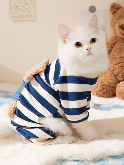 Printed Pet Jumpsuit – Applique Stretch One-Piece Outfit for Dogs & Cats – view 8