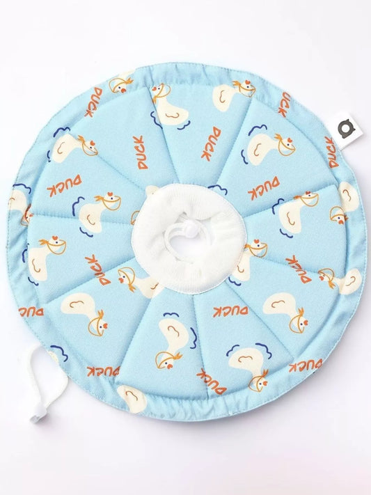 Printed protective pet recovery collar, soft cone collar for dogs and cats