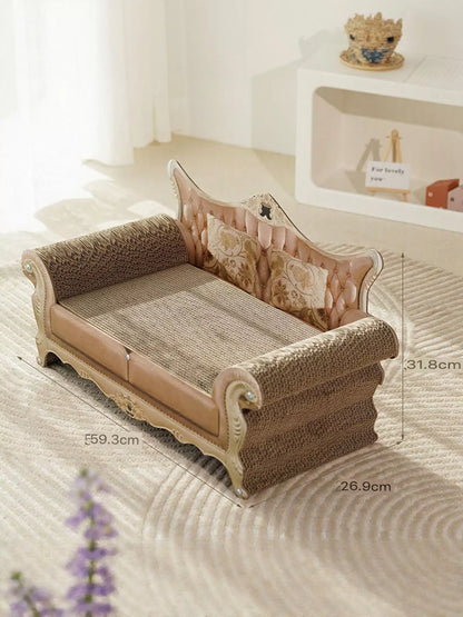 Retro Corrugated Cat Scratcher Lounge Bed – view 4