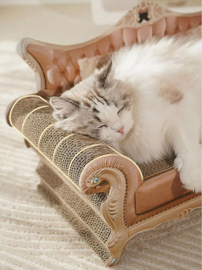 Retro Corrugated Cat Scratcher Lounge Bed – view 5