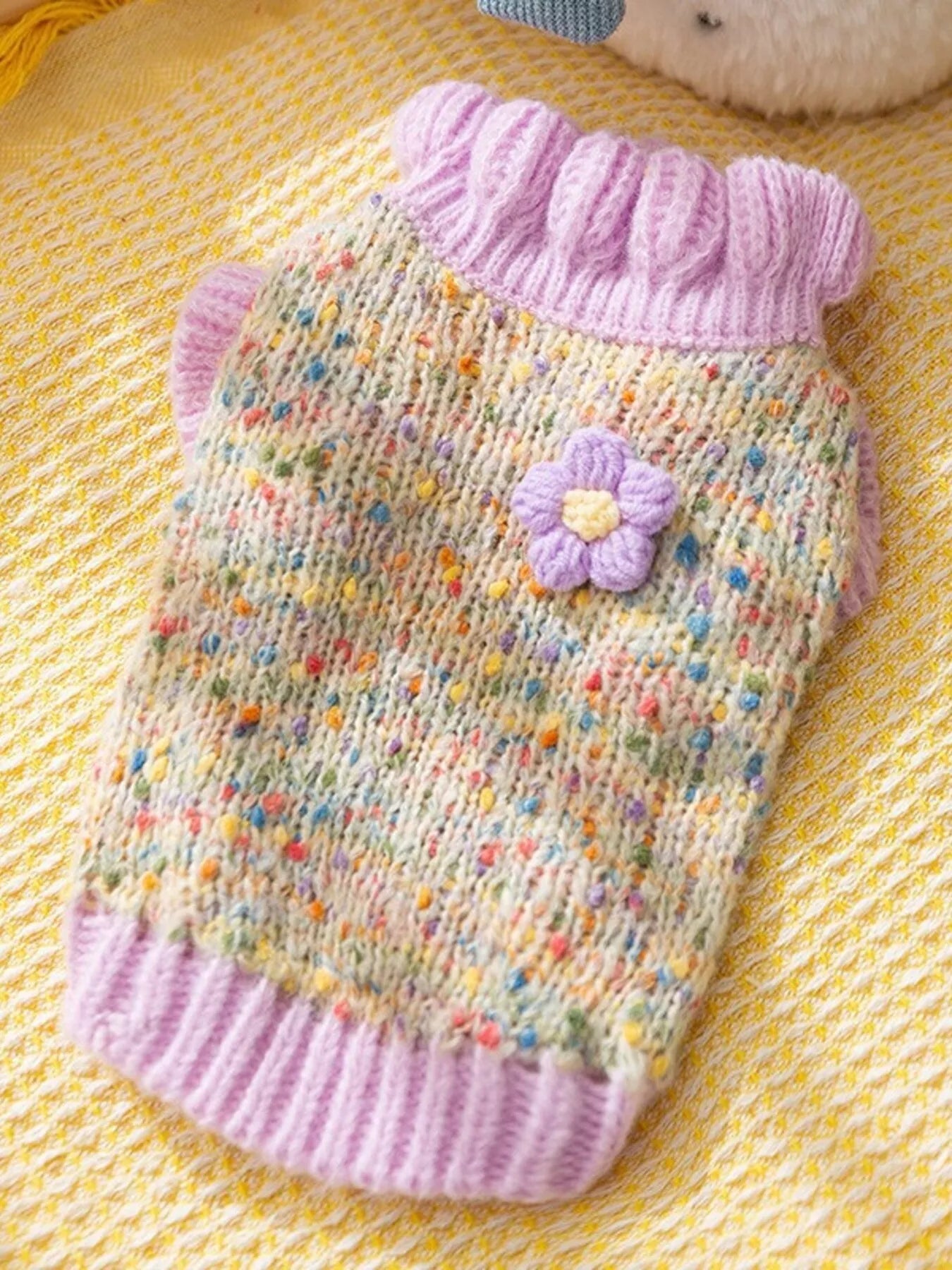 Ribbed Knit Pet Sweater – Cozy Warm Pullover for Dogs & Cats – view 13