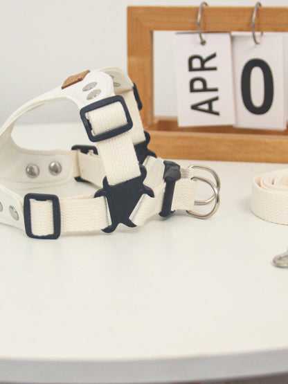 Rivet-Decorated PU Leather Dog Harness & Leash Set – Edgy 2-Piece Walking Set – view 8