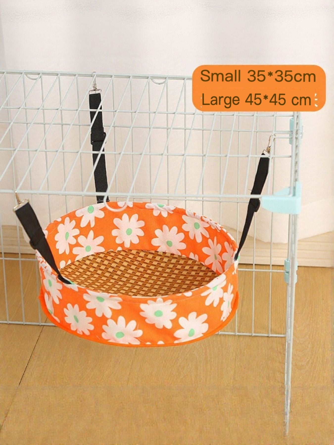 Round Hanging Polyester Pet Hammock – Elevated Swing Bed for Cats & Dogs, S & L – view 2