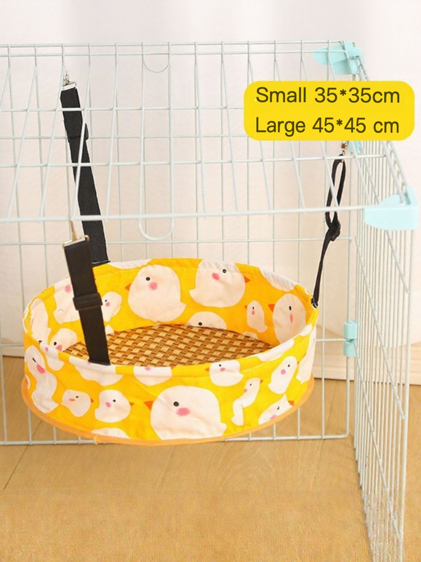 Round Hanging Polyester Pet Hammock – Elevated Swing Bed for Cats & Dogs, S & L – view 3