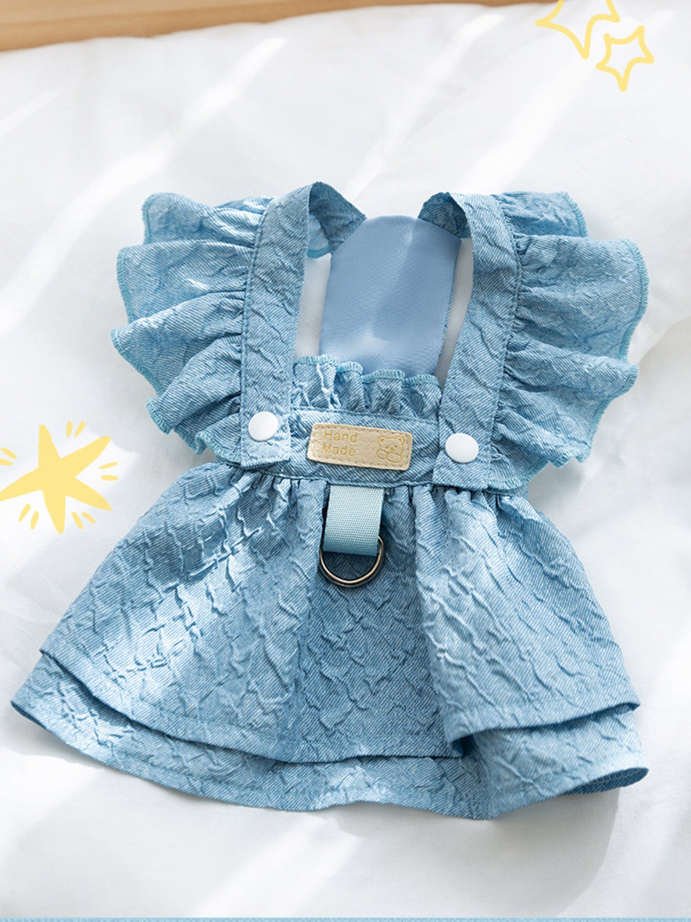Ruffled Pet Dress – Buttoned Layered Dress for Dogs & Cats – view 2