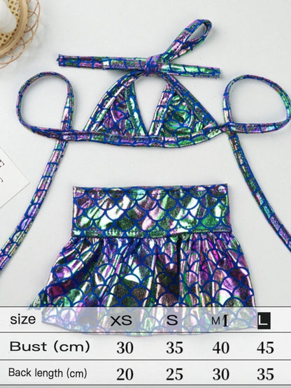 Shiny Mermaid Pet Costume Dress – 2-Piece Bow Dress Set for Dogs & Cats – view 8