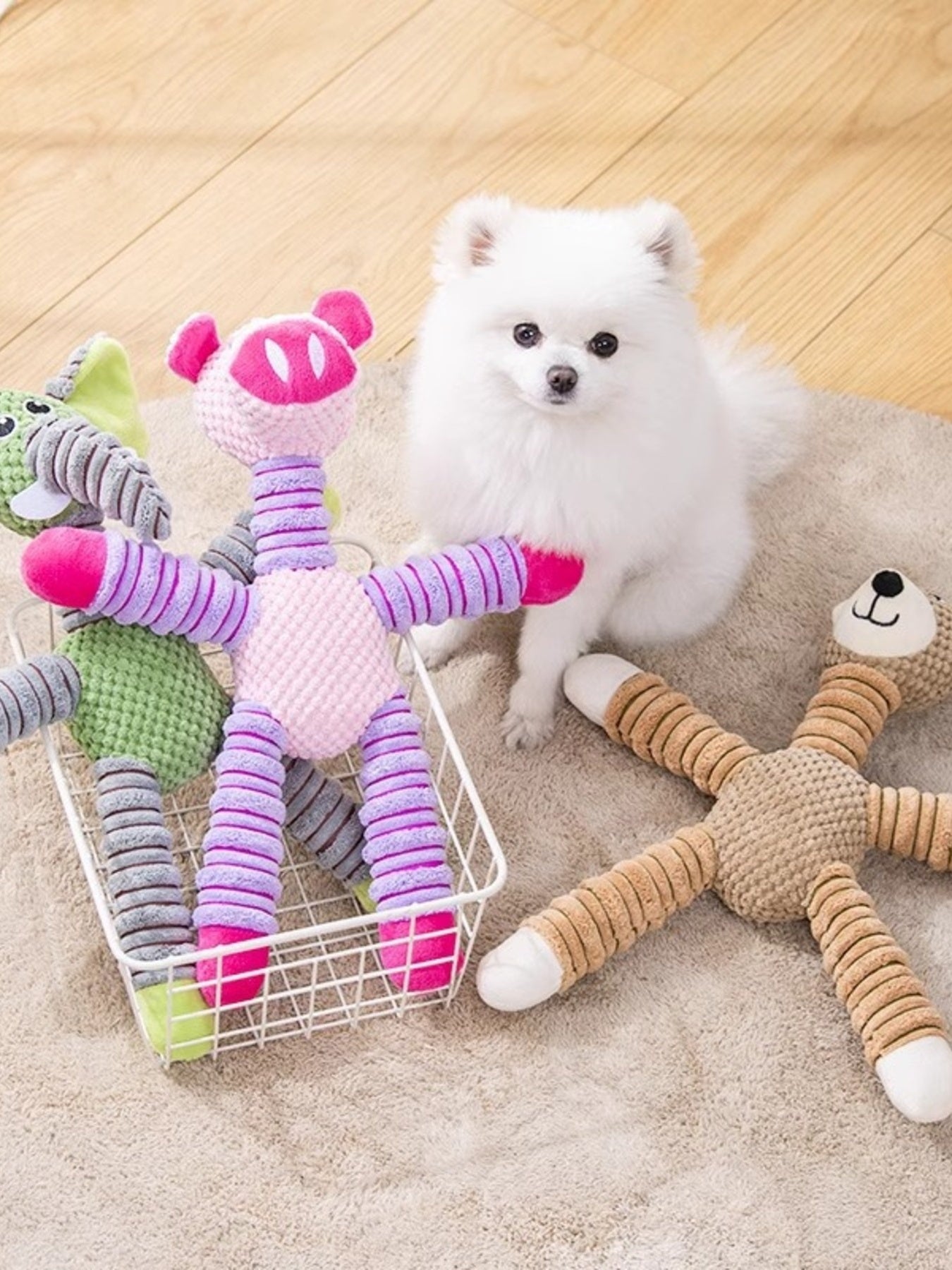 Soft Plush Animal Squeaky Pet Toy – view 3