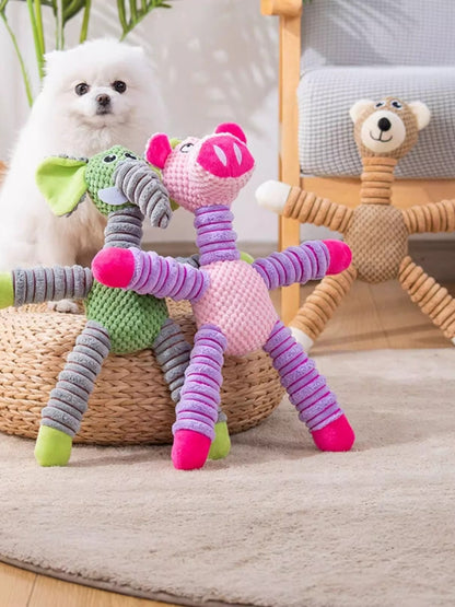 Soft Plush Animal Squeaky Pet Toy – view 6