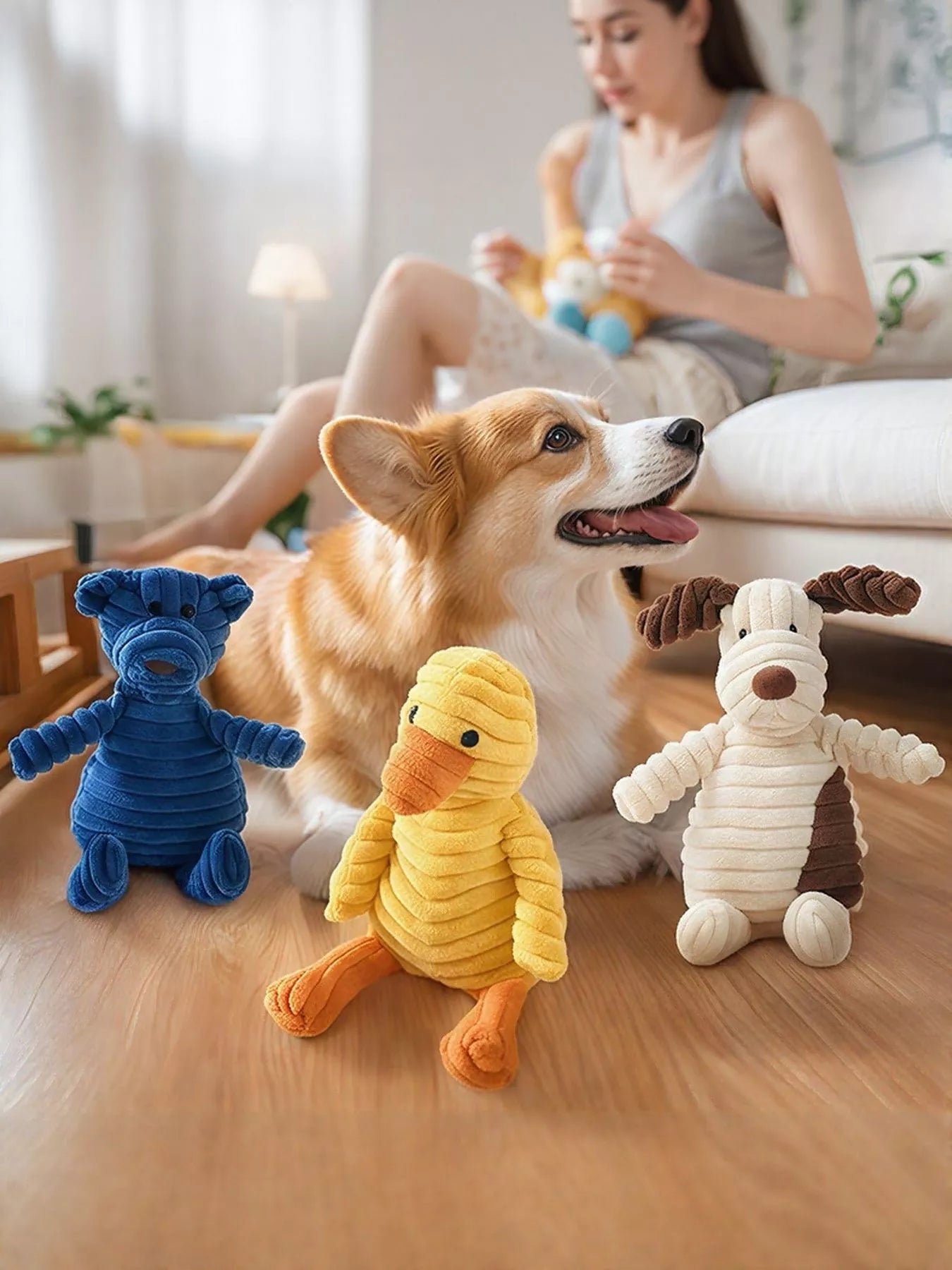 Soft Plush Cuddle Pet Toy for Cats and Dogs – view 2