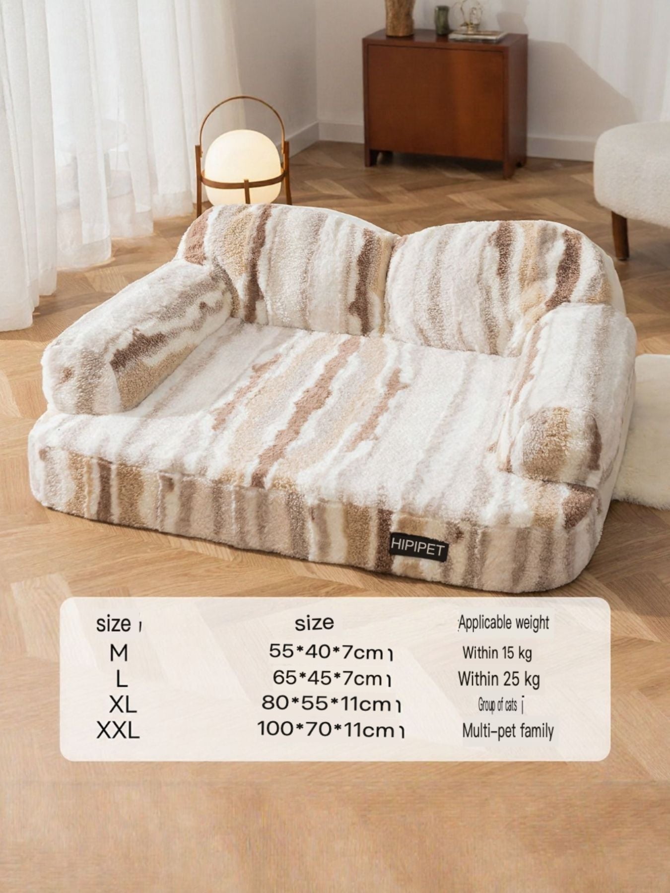 Soft Plush Polyester Pet Bed – Semi-Enclosed Washable Nest for Dogs & Cats, M–2XL – view 10