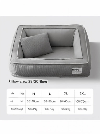 Soft Plush Polyester Pet Bed – Semi-Enclosed Washable Nest for Dogs & Cats, M–2XL – view 11